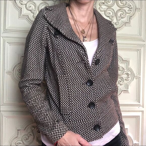 Diane Von Furstenberg brown blazer jacket - Picture 8 of 8